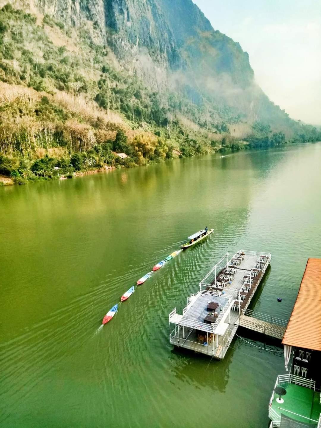 Готель Cam U View Bungalow Nong Khiaw Екстер'єр фото